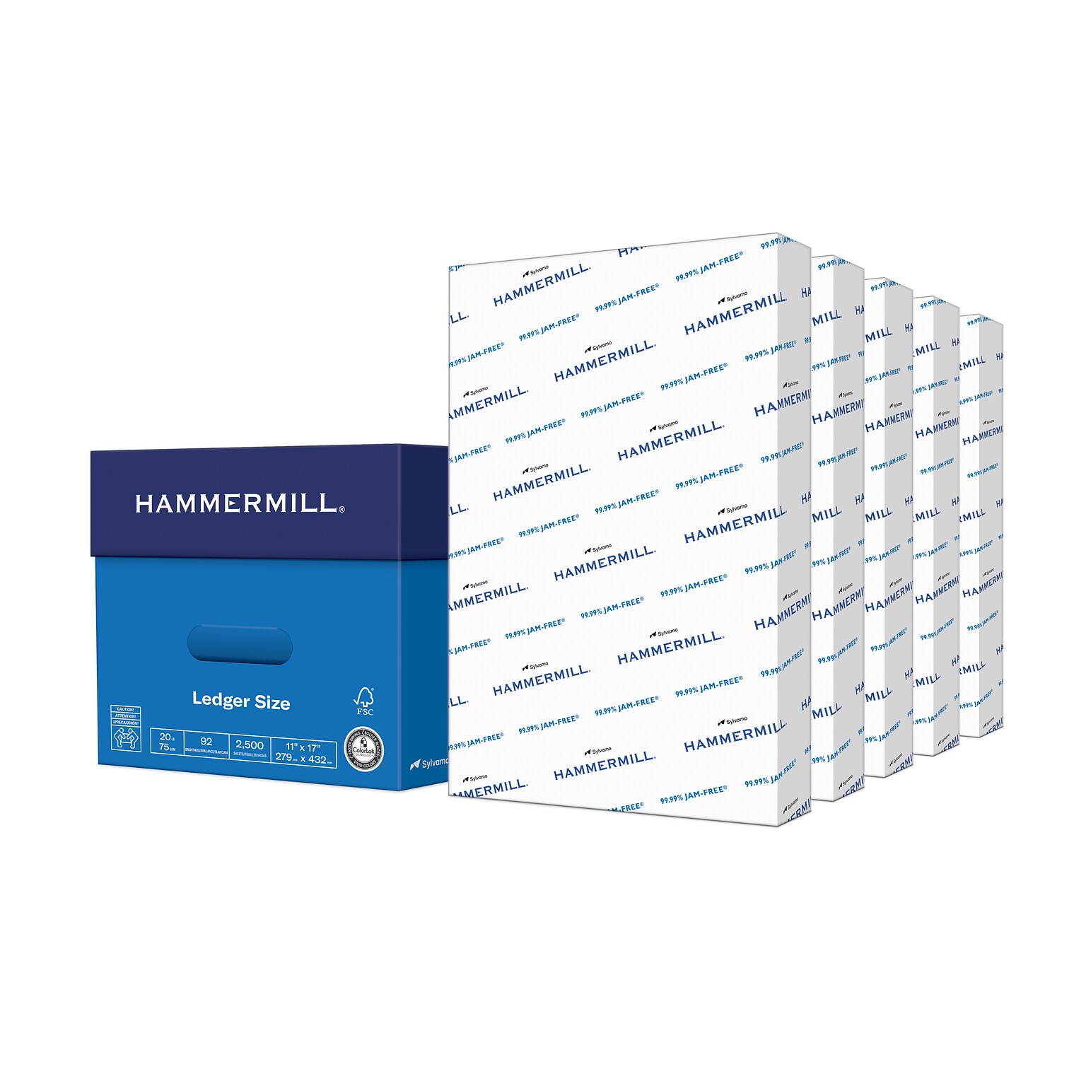 Hammermill Copy Plus 11 x 17 Copy Paper, 20 lbs., 92 Brightness, 2500 Sheets/Carton (105023)