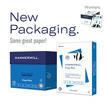 Hammermill Copy Plus 8.5 x 11 Copy Paper, 20 lbs., 92 Brightness, 4000 Sheets/Carton (105190)