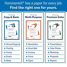 Hammermill Copy Plus 8.27 x 11.69 Paper, 20 lbs., 92 Brightness, 5000 Sheets/Carton (105500CT)