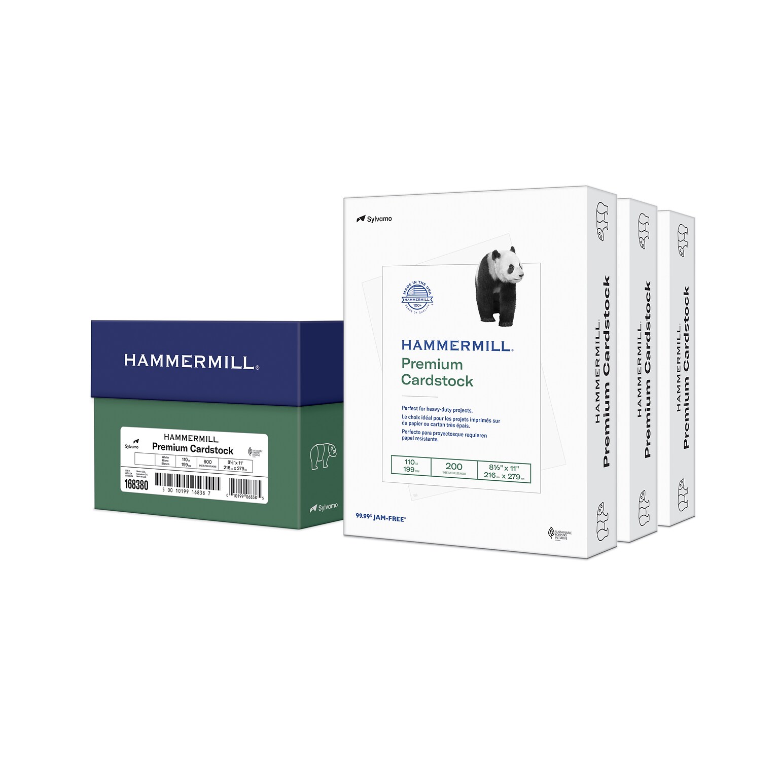 Hammermill Premium 8.5 x 11, CardstockPaper 110 lbs., White, 600 Sheets/Ream, /Carton (168380)
