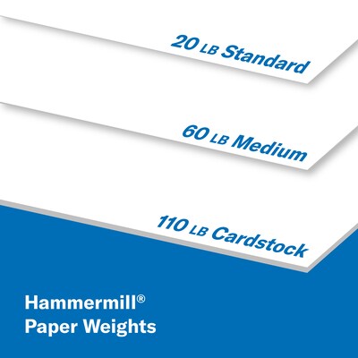 Hammermill Premium 110 lb. Cardstock Paper, 8.5" x 11", White, 200 Sheets/Ream (168380R)