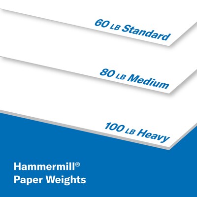 Hammermill Premium Color Copy 80 lbs. Cover Paper, 8.5" x 11", White, 250 Sheets/Ream (120023)