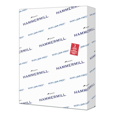 Hammermill Copy Plus 8.5 x 11 3-Hole Punched Copy Paper, 20 lbs., 92 Brightness, 500 Sheets/Ream (