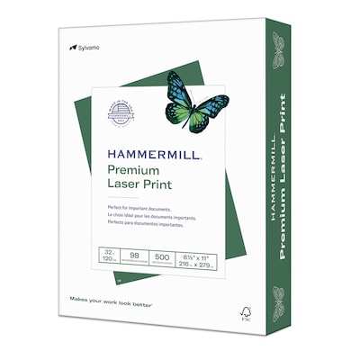 Hammermill Premium Laser Print 8.5 x 11 Multipurpose Paper, 32 lbs., 98 Brightness, 500 Sheets/Rea