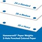 Hammermill Premium Laser Print 8.5" x 11" 3-Hole Punched Multipurpose Paper, 24 lbs., 98 Brightness, 500 Sheets/Ream (107681)