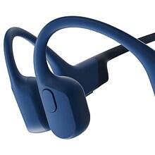 Shokz OpenRun Bone-Conduction Open-Ear Sport Headphones with Microphones,Blue (S803-ST-BL-US)