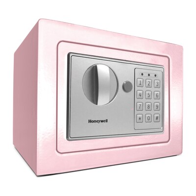 Honeywell Steel Box Safe with Keypad Lock, Pink, 0.15 cu. ft. (5605P)