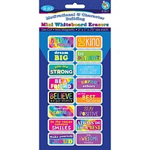 Ashley Productions® Mini Whiteboard Erasers, Assorted Colors, 2 x 1 x 0.75, Pack of 16 (ASH78017)