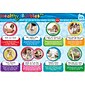 Ashley Productions Smart Poly 12" x 17" Healthy Bubbles Handwashing and Hygiene Learning Mat, Double-Sided (ASH95039)