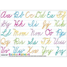 Ashley Productions® Smart Poly® PosterMat Pals® Cursive Handwriting, 12 x 17.25 (ASH95208)