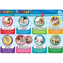 Ashley Productions Smart Poly 12 x 17 Healthy Bubbles Handwashing and Hygiene Learning Mat, Pack o