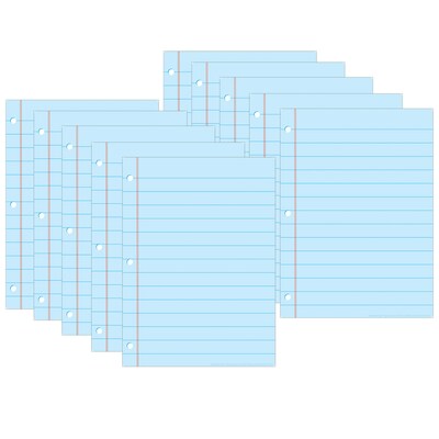 Ashley Productions Smart Poly Space Savers 13 x 9.5 Blue Notebook Paper PosterMat Pals, Pack of 10
