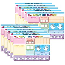 Ashley Productions Smart Poly Space Savers 13 x 9.5 All About the Number PosterMat Pals, Pack of 1