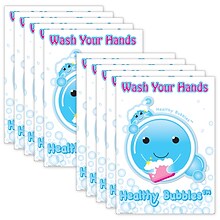 Ashley Productions Smart Poly Space Savers 13 x 9.5Healthy Bubbles PosterMat Pals, Pack of 10 (ASH