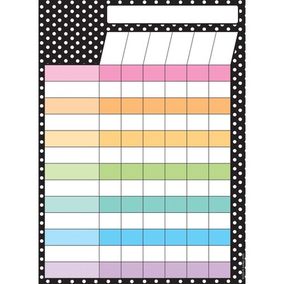 Ashley Productions Smart Poly Space Savers 13 x 9.5 BW Dots Incentive PosterMat Pals, Pack of 10 (