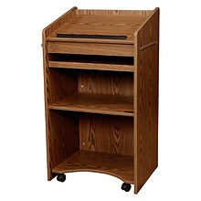 Oklahoma Sound Aristocrat Series 46H Floor Lectern, Medium Oak (600-MO)