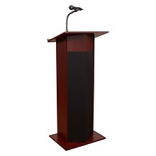 Oklahoma Sound Power Plus Series 46H, Wireless Ready Floor Sound Lectern, Mahogany (111PLS-MY)