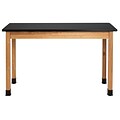National Public Seating Wood Series Science Table, 24 x 60 x 36, Rectangle High Pressure Table, B