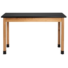 National Public Seating Wood Series Science Table, 24 x 48 x 36, Rectangle High Pressure Table, B