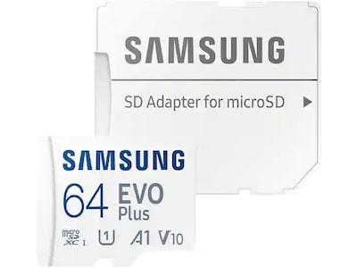 Samsung EVO Plus 64GB microSDXC Memory Card with Adapter, Class 10, UHS-I, V10 (MB-MC64KA/AM)