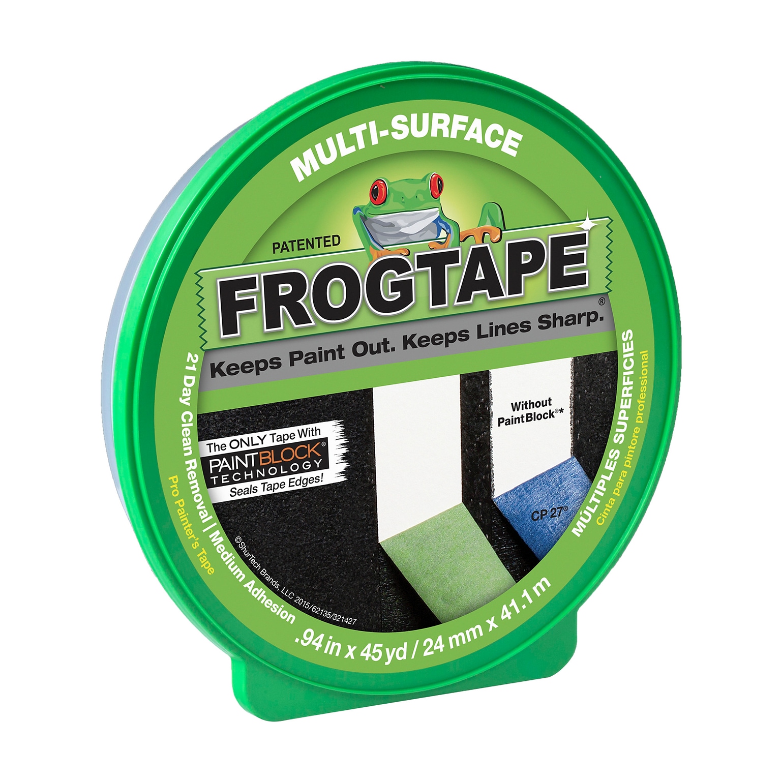 FrogTape Masking Tape, 0.94 x 45 yds., Green (1396748)