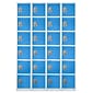 AdirOffice 72'' 6-Tier Key Lock Blue Steel Storage Locker, 4/Pack (629-206-BLU-4PK)