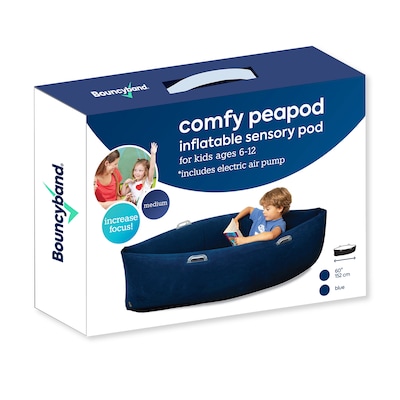 Bouncyband Comfy Hugging Peapod Sensory Pod, 60, Blue (BBAPD60BU)