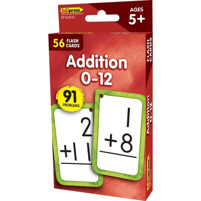 Edupress Addition 0-12 Flash Cards, 56 Cards (EP-62033)