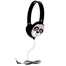 HamiltonBuhl Primo Series Stereo Headphone, Panda Face, Black/White (HECPRM100P)