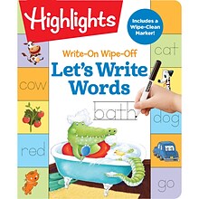 Highlights Lets Write Words Write-On Wipe-Off Fun to Learn Activity Book