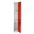 AdirOffice 72 Single Tier Key Lock Red Steel Storage Locker (629-201-RED)