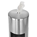 Alpine Industries Universal Floor Stand Wet Wipe Dispenser, With Built-in 7 Gallon Trash Can, Stainl