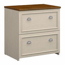 Bush Furniture Fairview Lateral File Cabinet, Antique White/Tea Maple (WC53281-03)