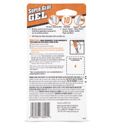 Gorilla Gel Super Glue, 0.53 oz. (7600101)