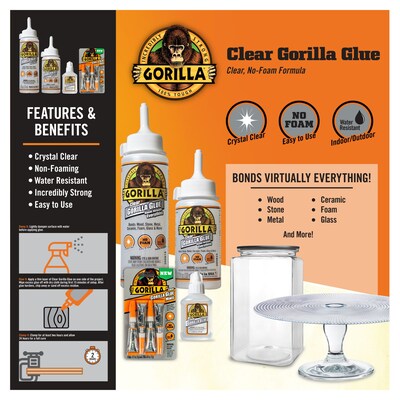 Gorilla Clear Glue, 1.75 oz. (GOR-4500102)