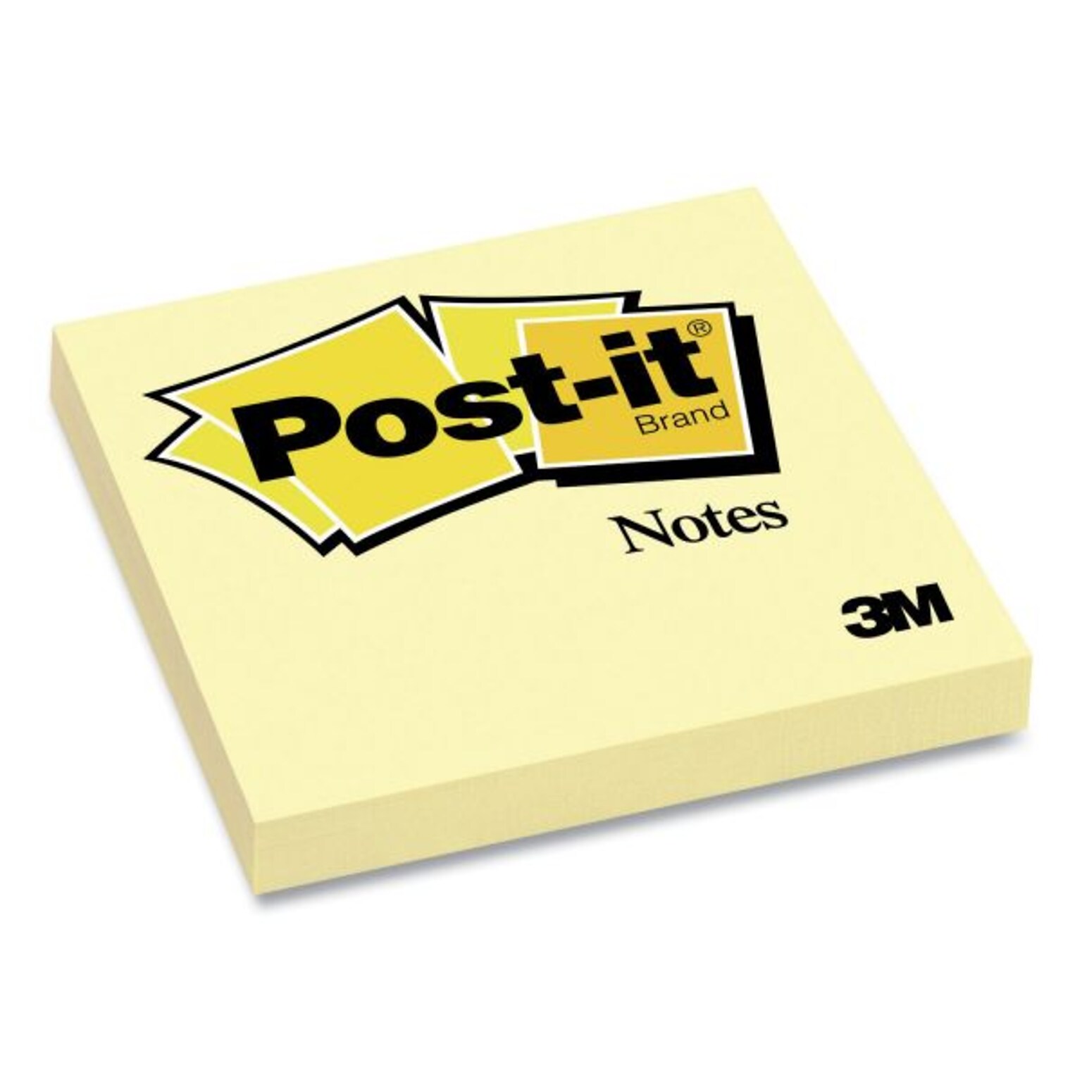 Post-it® Notes, 3 x 3, Canary Yellow, 100 Sheets/Pad (654)