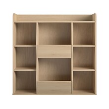 Ameriwood Tyler 40.8H 9-Shelf Bookcase, Blonde Oak Particle Board (4865847COM)