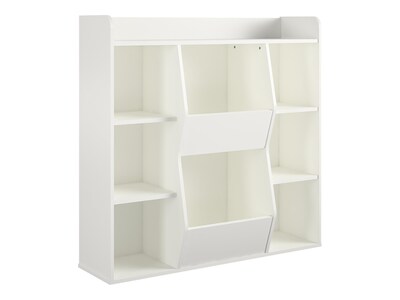 Ameriwood Tyler 40.8"H 9-Shelf Bookcase, White Particle Board (4865013COM)