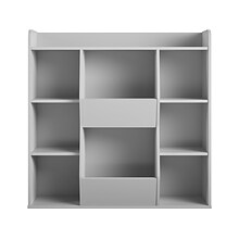 Ameriwood Tyler 40.8H 9-Shelf Bookcase, Dove Gray Particle Board (4865412COM)