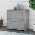 Bush Furniture Fairview 2 Drawer Lateral File Cabinet, Cape Cod Gray, (WC53581-03)