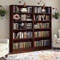 Bush Furniture Universal 72H 5-Shelf Bookcase with Adjustable Shelves, Vogue Cherry, 2/Set (UB003VC