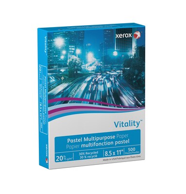 Xerox® Vitality® 8.5" x 11", Multipurpose Paper, 20 lbs., Goldenrod, 500/Ream (3R11055)