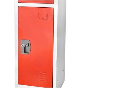 AdirOffice 72'' 3-Tier Key Lock Red Steel Storage Locker, 2/Pack (629-203-RED-2PK)