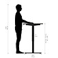 Bestar Universel 60"W Electric Height Adjustable Desk, Deep Grey (65867-32)