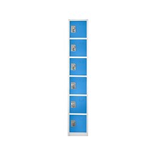 AdirOffice 72 6-Tier Key Lock Blue Steel Storage Locker, 2/Pack (629-206-BLU-2PK)