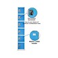 AdirOffice 72'' 6-Tier Key Lock Blue Steel Storage Locker, 2/Pack (629-206-BLU-2PK)