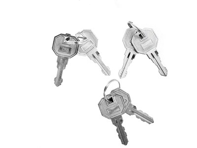 AdirOffice 72'' 6-Tier Key Lock Blue Steel Storage Locker, 2/Pack (629-206-BLU-2PK)