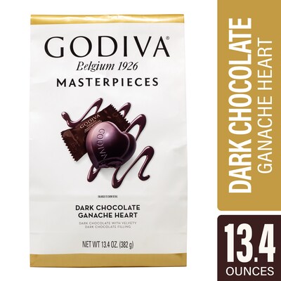 Godiva Masterpieces Ganache Heart Dark Chocolate Pieces, 13.4 oz. (220-01995)
