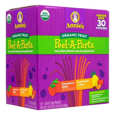 Annie's Organic Fruit Peel-A-Parts Fruit Strings Variety Pack, 30/Pack (220-02010)
