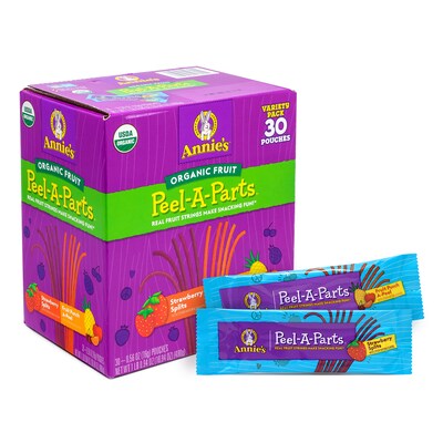 Annies Organic Fruit Peel-A-Parts Fruit Strings Variety Pack, 30/Pack (220-02010)